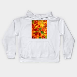 Golden Autumn Leaves Kids Hoodie